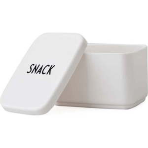 Bílý svačinový box Design Letters Snack, 8, 2 x 6, 8 cm obraz