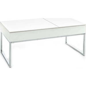 Bílý konferenční stolek s bílou deskou 60x110 cm Celinda – Tomasucci obraz