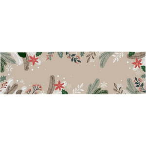 Bavlněný běhoun na stůl s vánočním motivem 40x140 cm Frosted Branches – Butter Kings obraz