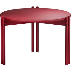 Červený kulatý konferenční stolek z borovicového dřeva ø 60 cm Sticks – Karup Design obraz