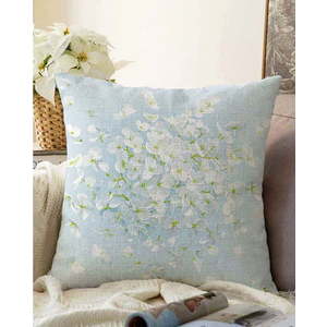 Modrý povlak na polštář s příměsí bavlny Minimalist Cushion Covers Blossom, 55 x 55 cm obraz