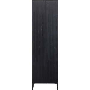Černá šatní skříň z borovicového dřeva 60x210 cm Gravure – WOOOD obraz