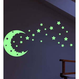 Sada nástěnných svítících dětských samolepek Ambiance Moon and Stars obraz