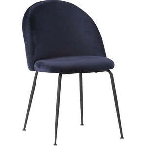 Sada 2 modrých jídelních židlí s černými nohami House Nordic Geneve obraz