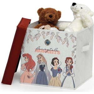 Dětský textilní úložný box s víkem Domopak Disney Princess, 30 x 30 x 30 cm obraz
