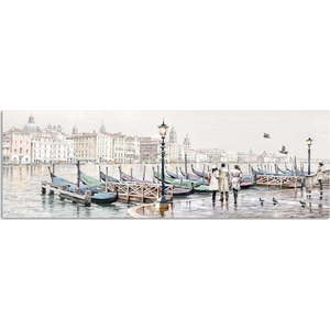 Obraz Styler Canvas Watercolor Venezia Gondole, 45 x 140 cm obraz