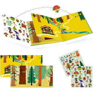 Set knihy s přemístitelnými samolepkami Djeco Forest Sticker Story obraz