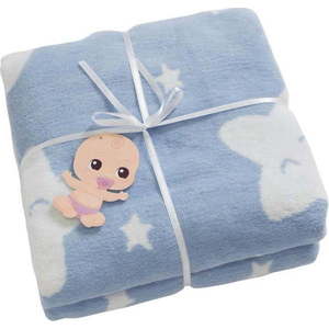 Modrá dětská deka 120x100 cm Star - Minimalist Cushion Covers obraz