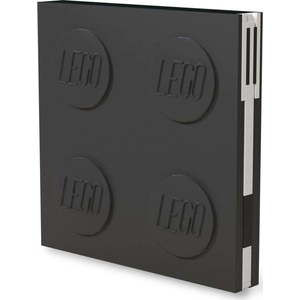 Černý čtvercový zápisník s gelovým perem LEGO®, 15, 9 x 15, 9 cm obraz