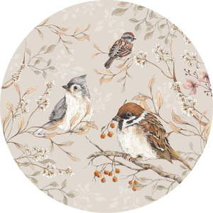 Nástěnná dětská samolepka Dekornik Birds in a Circle, ø 150 cm obraz