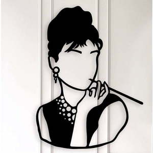 Černá kovová nástěnná dekorace Kate Louise Audrey obraz