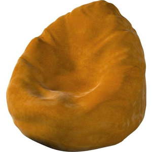 Oranžový sedací vak Posh Velvet - Yellow Tipi obraz