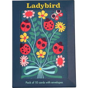 Přání v sadě 10 ks Ladybird – Rex London obraz