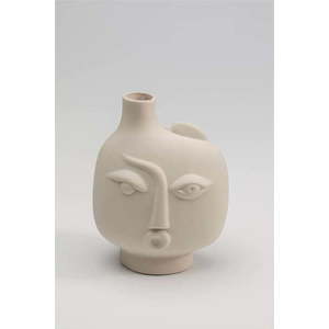 Béžová keramická ručně malovaná váza Spherical Face – Kare Design obraz