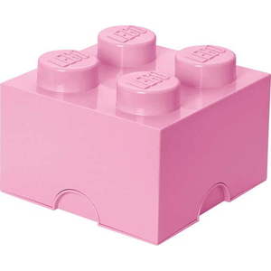 Světle růžový úložný box čtverec LEGO® obraz