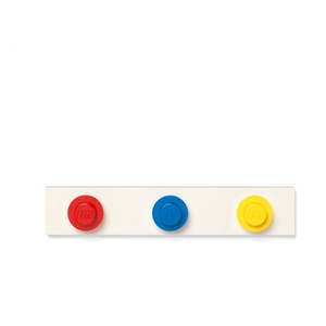 Nástěnný věšák v červené, modré a žluté barvě LEGO® obraz