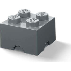 Dětský tmavě šedý úložný box LEGO® Square obraz