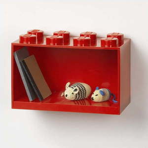 Dětská červená nástěnná police LEGO® Brick 8 obraz