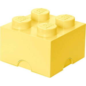 Světle žlutý úložný box čtverec LEGO® obraz