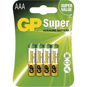 Sada 4 alkalických baterií EMOS GP Super AAA obraz