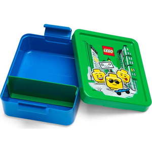 Modrý box na svačinu se zeleným víčkem LEGO® Iconic obraz