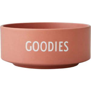 Tmavě růžová porcelánová miska Design Letters Goodies, ø 12 cm obraz