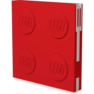 Červený čtvercový zápisník s gelovým perem LEGO®, 15, 9 x 15, 9 cm obraz