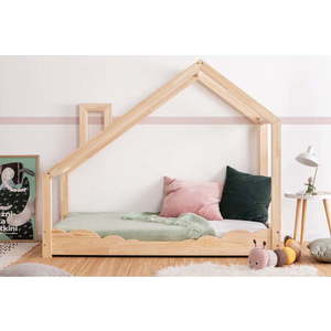 Domečková postel z borovicového dřeva Adeko Luna Drom, 90 x 200 cm obraz