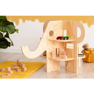 Dětská knihovna v dekoru borovice v přírodní barvě 90x60 cm Elephant - Adeko obraz