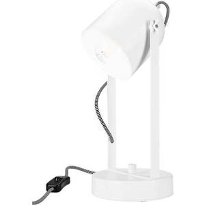 Bílá stolní lampa - LAMKUR obraz