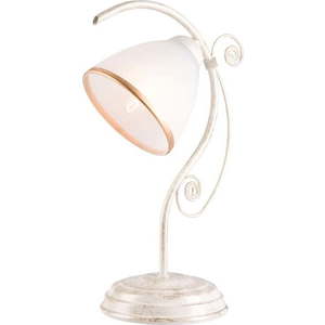 Bílá stolní lampa LAMKUR Retro obraz