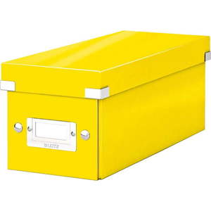 Žlutý kartonový úložný box s víkem 14x35x14 cm Click&Store – Leitz obraz