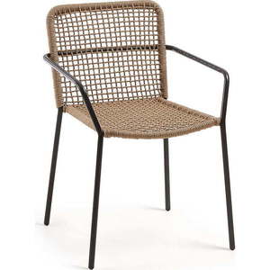 Béžová zahradní židle s ocelovou konstrukcí Kave Home Bomer obraz