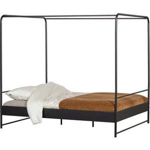 Černá dvoulůžková kovová postel vtwonen Bunk, 160 x 200 cm obraz