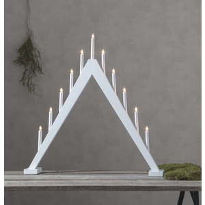 Bílý vánoční LED svícen Star Trading Trill, výška 79 cm obraz