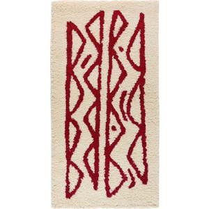 Krémovo-červený koberec Bonami Selection Morra, 80 x 150 cm obraz