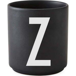 Černý porcelánový hrnek Design Letters Alphabet Z, 250 ml obraz