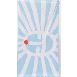 Modrá plážová osuška Sunnylife Sun Face, 175 x 90 cm obraz