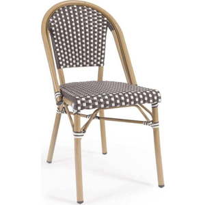 Bílo-hnědá venkovní židle Kave Home Marilyn obraz