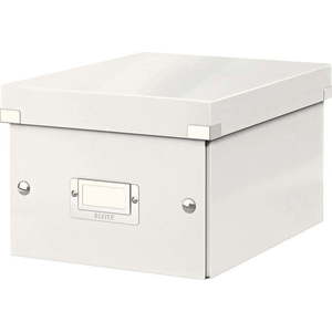 Bílý kartonový úložný box s víkem 22x28x16 cm Click&Store – Leitz obraz