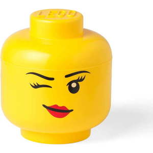 Žlutý úložný box ve tvaru hlavy LEGO® Winky, ⌀ 24, 2 cm obraz