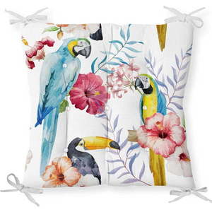 Podsedák s příměsí bavlny Minimalist Cushion Covers Jungle Birds, 40 x 40 cm obraz