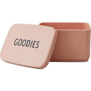 Růžový svačinový box Design Letters Goodies, 8, 2 x 6, 8 cm obraz