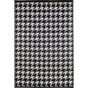 Černo-bílý venkovní koberec Green Decore Houndstooth, 150 x 240 cm obraz