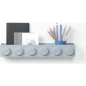 Dětská šedá nástěnná polička LEGO® Sleek obraz