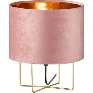 Růžová stolní lampa s textilním stínidlem (výška 32 cm) Aura – Fischer & Honsel obraz