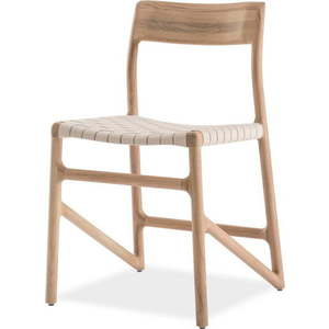 Jídelní židle z masivního dubového dřeva s bílým sedákem Gazzda Fawn obraz