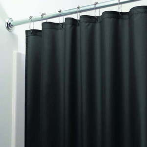 Černý sprchový závěs iDesign, 200 x 180 cm obraz