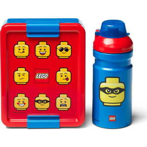 Set červeno-modrého svačinového boxu a lahve na pití LEGO® Iconic obraz