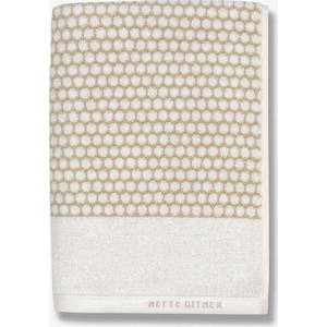 Bílo-béžový bavlněný ručník 50x100 cm Grid – Mette Ditmer Denmark obraz